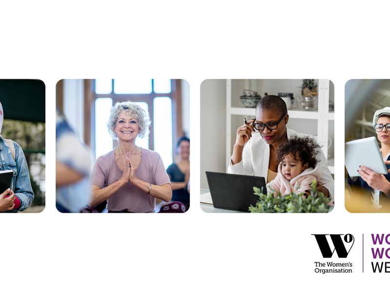 4 images of women working in different sectors