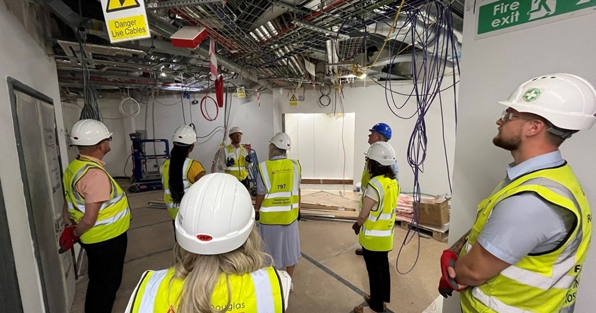People in PPE at an Explore Day