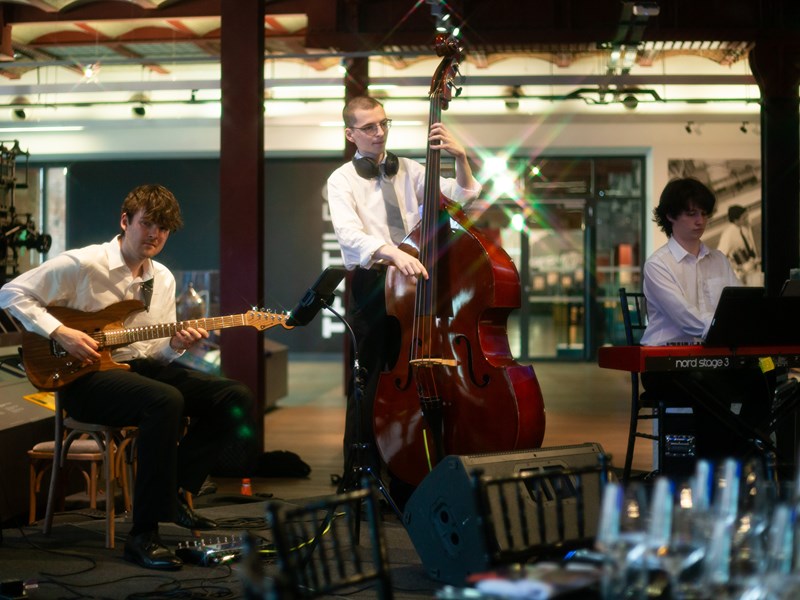 Alex Horrobin Trio (jazz band) at the 2025 Greater Manchester Good Employment Awards